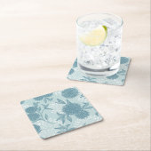 Retro BloemenPatroon 2 2 Kartonnen Onderzetters (Insitu)