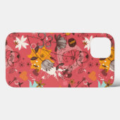Retro bloemenpatroon 2 Case-Mate iPhone case (Achterkant (horizontaal))