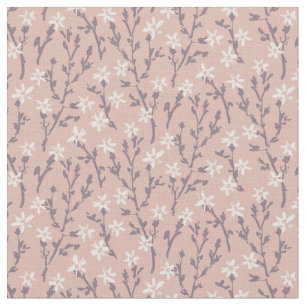 Retro bloemenpatroon in boho stijl. Roze sakura. Stof