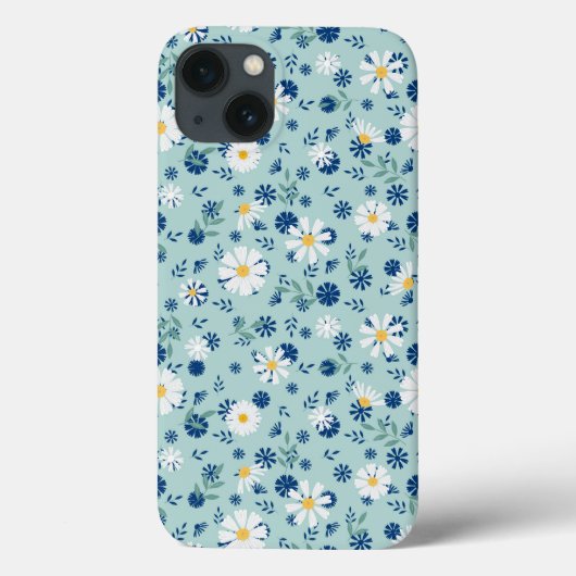 Retro bloemenpatroon met madeliefjes. Case-Mate iPhone case (Achterkant)