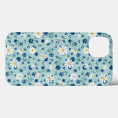 Retro bloemenpatroon met madeliefjes. Case-Mate iPhone case (Achterkant (horizontaal))