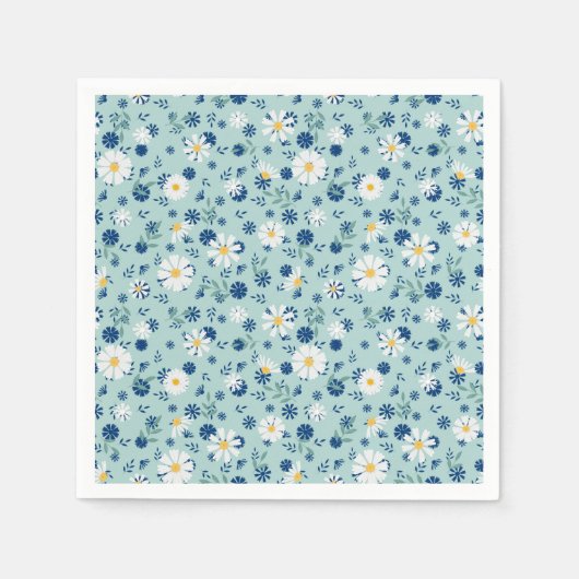 Retro bloemenpatroon met madeliefjes. servet (Voorkant)