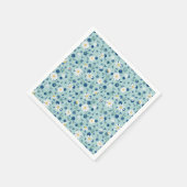 Retro bloemenpatroon met madeliefjes. servet (Hoek)