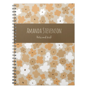 Retro bloemenpatroon notitieboek
