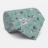 Retro bloemenpatroon. stropdas (Opgerold)