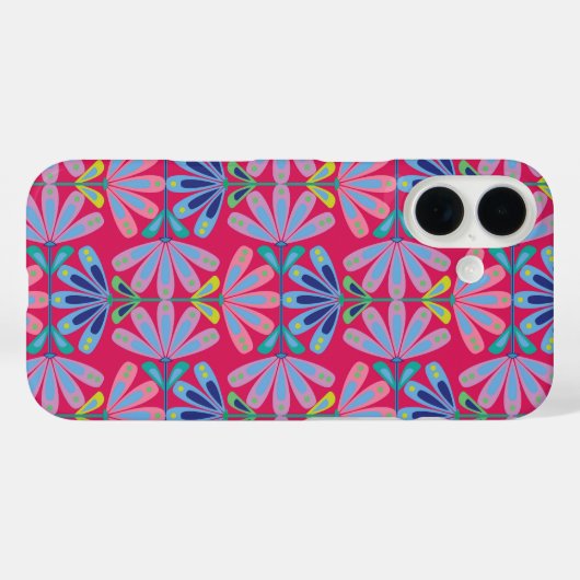Retro bloemenserie Case-Mate iPhone case (Achterkant (horizontaal))