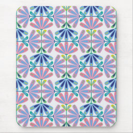 Retro bloemenserie muismat