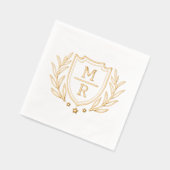 Retro bloemenstijl Folie Gestempeld servetten. Folie Servetten (Links)