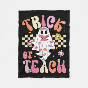 Retro bloementruc of leer Schattigee geest Hallowe Fleece Deken