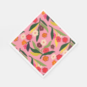 Retro bloemenvelden servet (Hoek)