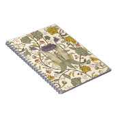 Retro bloemenverticaal naadloos ontwerp. notitieboek (Rechterzijde)