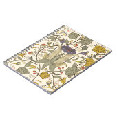 Retro bloemenverticaal naadloos ontwerp. notitieboek (Linkerzijde)