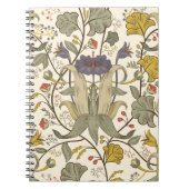 Retro bloemenverticaal naadloos ontwerp. notitieboek (Voorkant)