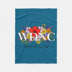 Retro bloemig we geven geen club wdnc overgangsal  fleece deken