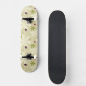 Retro Bloemige Achtergrond Skateboard (Voorkant)