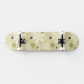 Retro Bloemige Achtergrond Skateboard (Horizontaal)