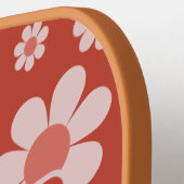 Retro bloemige gepersonaliseerde naam pickleball paddle (Links Detail)