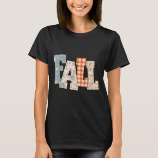 Retro bloemige herfst is het seizoen knus herfst t-shirt