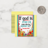 Retro Bloemige Inspiratie Notitiekaartje (Voorkant / Achterkant in situ)