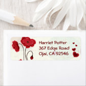 Retro bloemige Rozen met doornen vector Etiket (Insitu)