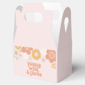 Retro Bloemige Young Wild Three Bedankdoosjes (Geopend)