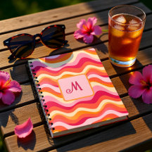 Retro bloemmonogram – Roze & Bruine Bloemen