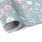 Retro bloemmotief. cadeaupapier (Rol Hoek)