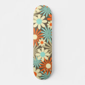 Retro Bloemmotief Cool Trend Persoonlijk Skateboard (Voorkant)