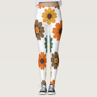 Retro bloemmotief en vintage botanisch ontwerp uit leggings