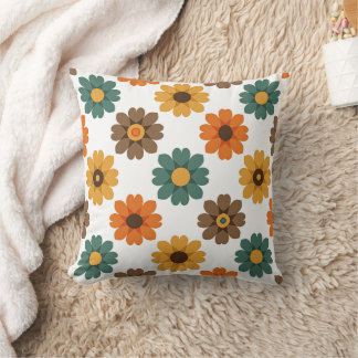 Retro bloemmotief en vintage botanische afbeelding kussen