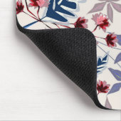 Retro bloemmotief met roze, bordeaux bloemen muismat (Hoek)