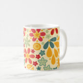 Retro. Bloemmotieven Koffiemok (Voorkant rechts)