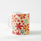 Retro. Bloemmotieven Koffiemok (Voorkant links)