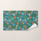 Retro, bloempatroon bad handdoek (Handdoek)