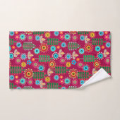 Retro, bloempatroon bad handdoek (Handdoek)
