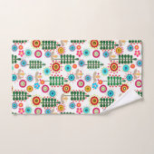 Retro, bloempatroon bad handdoek (Handdoek)