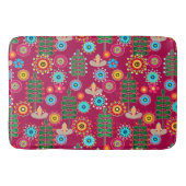 Retro, bloempatroon badmat (Voorkant)