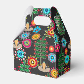 Retro, bloempatroon bedankdoosjes (Achterkant)