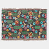 Retro, bloempatroon deken (Voorkant)