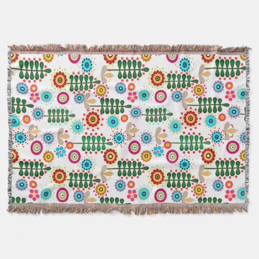 Retro, bloempatroon deken (Voorkant)