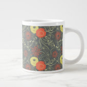 Retro bloempatroon grote koffiekop (Rechts)