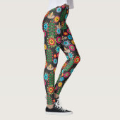 Retro, bloempatroon leggings (Rechts)