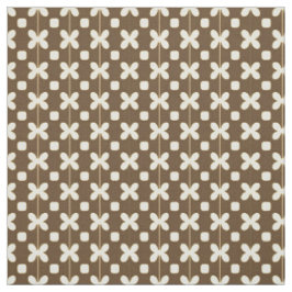Retro bloempatroon met bruin en beige stof