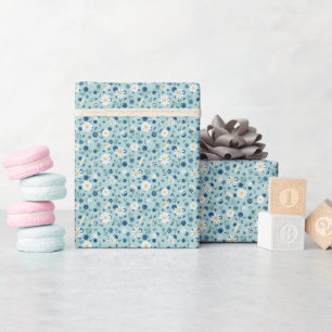 Retro bloempatroon met madeliefjes. cadeaupapier