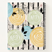Retro, bloempatroon notitieboek (Achterkant)
