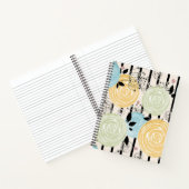 Retro, bloempatroon notitieboek (Binnen)