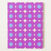 Retro bloempatroon paars mid-mod gepersonaliseerd planner (Achterkant)