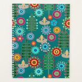 Retro, bloempatroon planner (Voorkant)