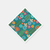 Retro, bloempatroon servet (Hoek)