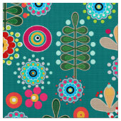 Retro, bloempatroon stof (Close Up)